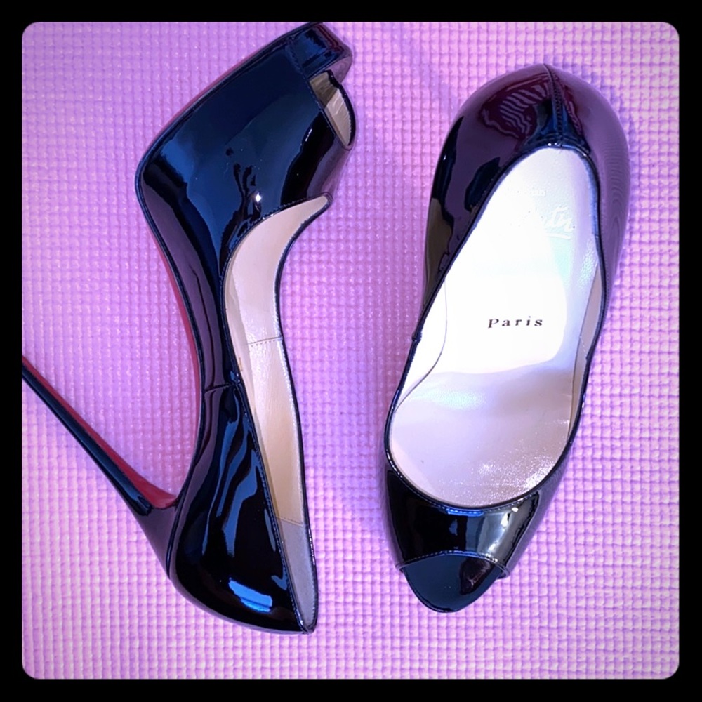 Christian Louboutin Patent Peeptoe Pump 👠